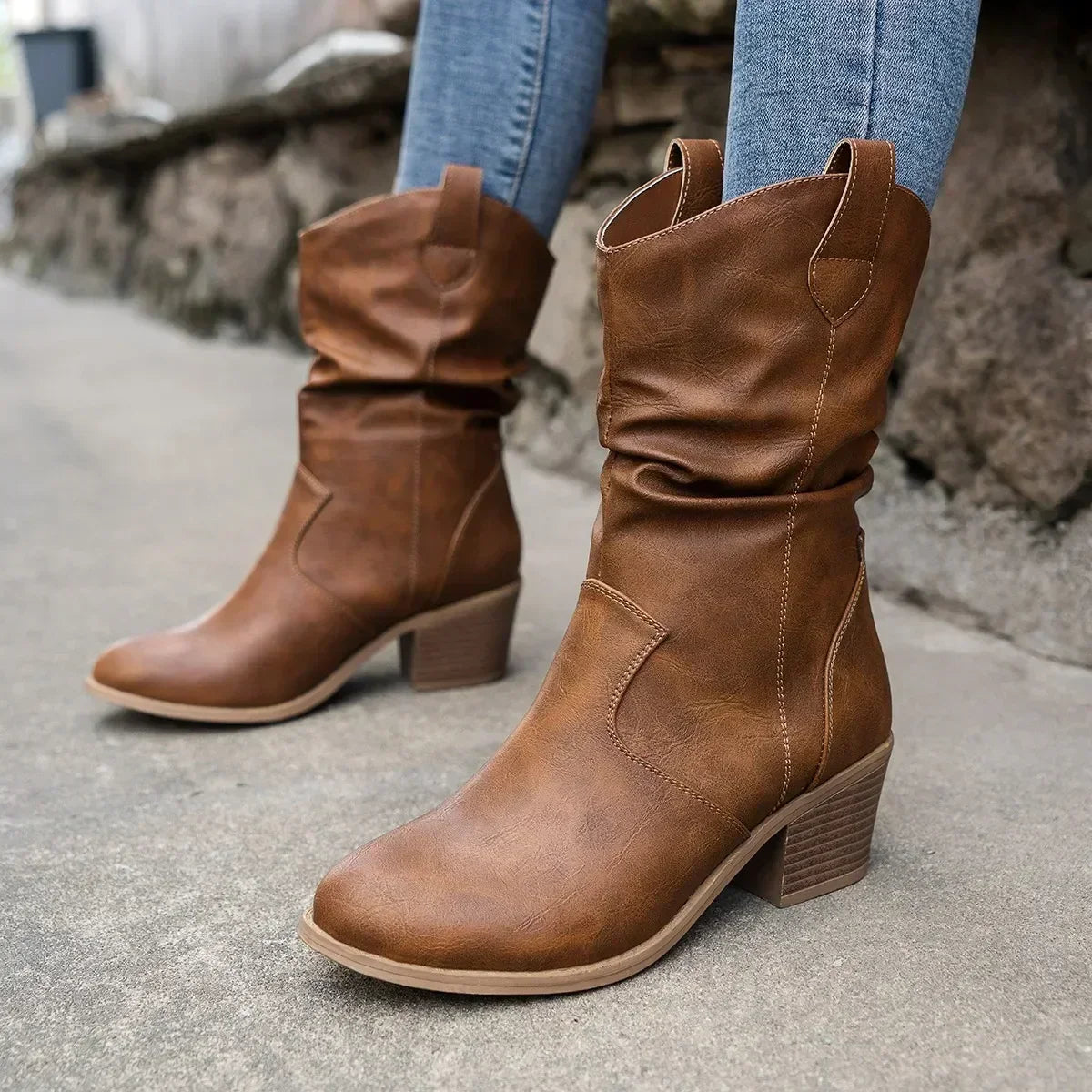 Jasmine | Women's Mid Calf Western Cowboy Boots