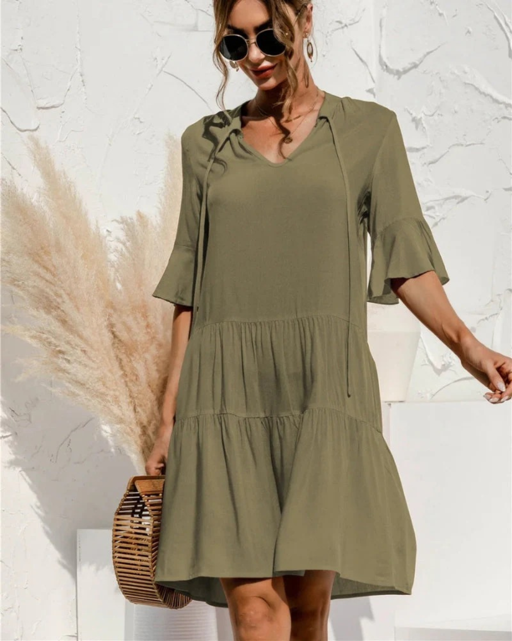 Verena | Women's Sommer Puffed Sleeves Dress