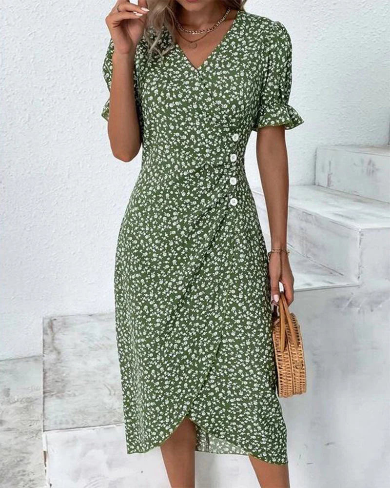 Gitta | Women’s Summer Floral A-line Midi Dress
