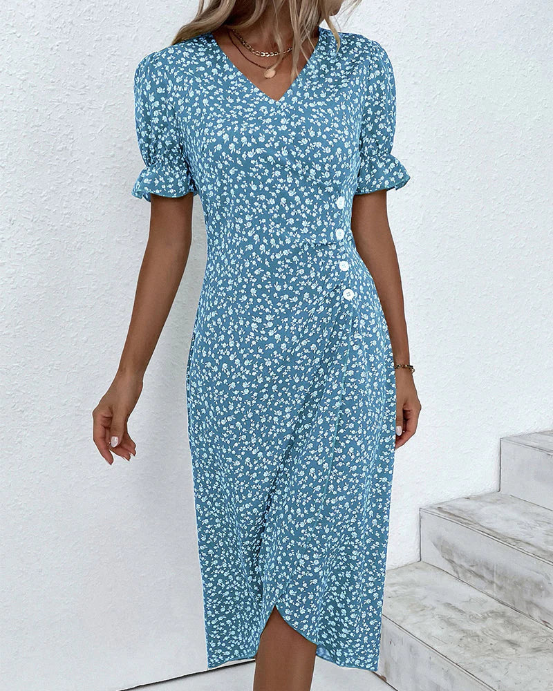 Gitta | Women’s Summer Floral A-line Midi Dress