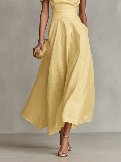Vanessa | Women's Elegant One-Shoulder Maxi Dress