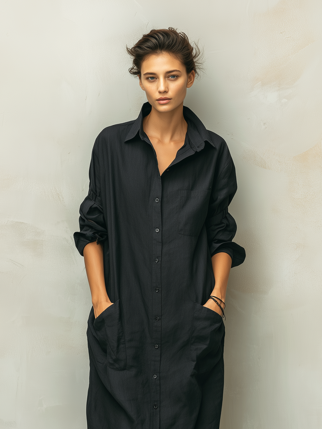 Laura | Women's Summer Linen Dress With Buttons