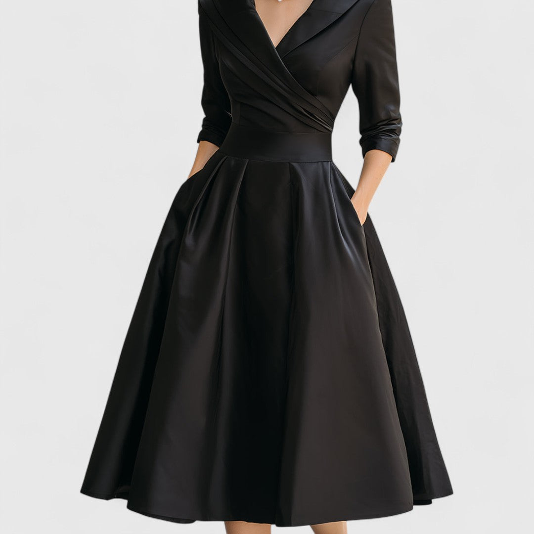 Diana | Women's Elegant Wrap Midi Evening Dress