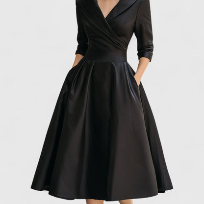 Diana | Women's Elegant Wrap Midi Evening Dress