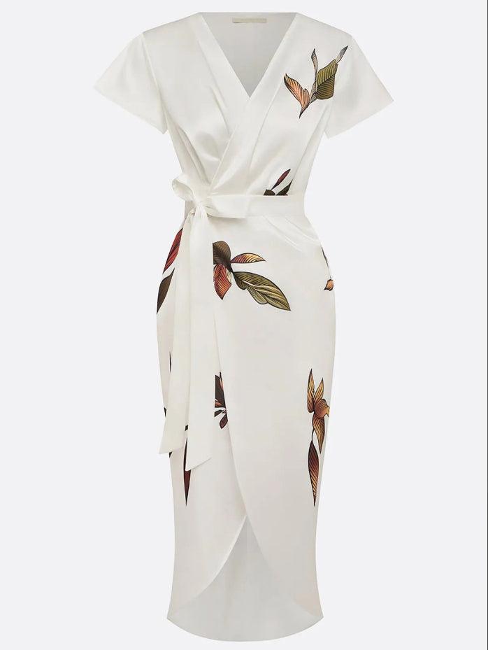 Sophia | Women's Elegant Printed Wrap Dress