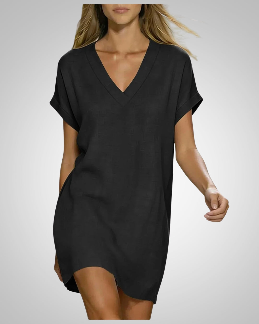Sophia | Women's Relaxed V-Neck Midi Dress