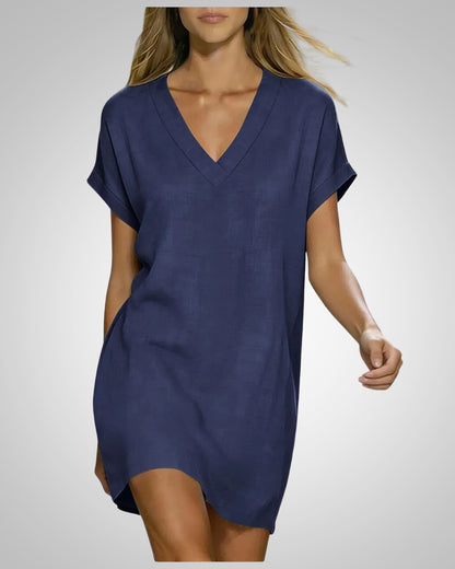 Sophia | Women's Relaxed V-Neck Midi Dress