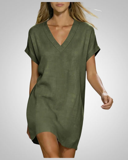 Sophia | Women's Relaxed V-Neck Midi Dress