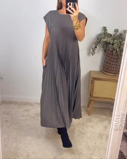 Claire | Women's Elegant Pleated Maxi Dress