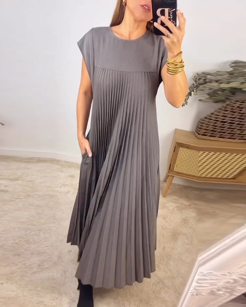 Claire | Women's Elegant Pleated Maxi Dress