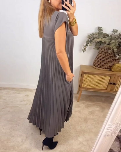 Claire | Women's Elegant Pleated Maxi Dress