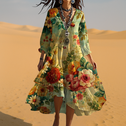 Nika | Women's Summer Floral Midi Dress