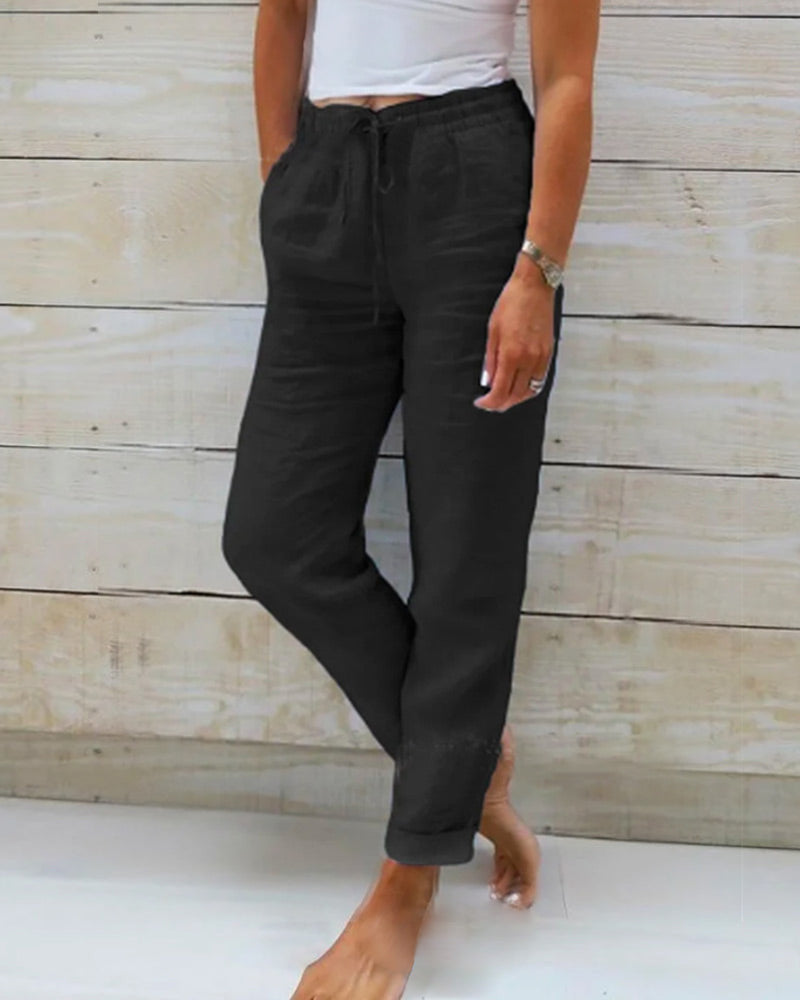 Zara | Women’s Cuffed Hem Summer Jogger Trousers
