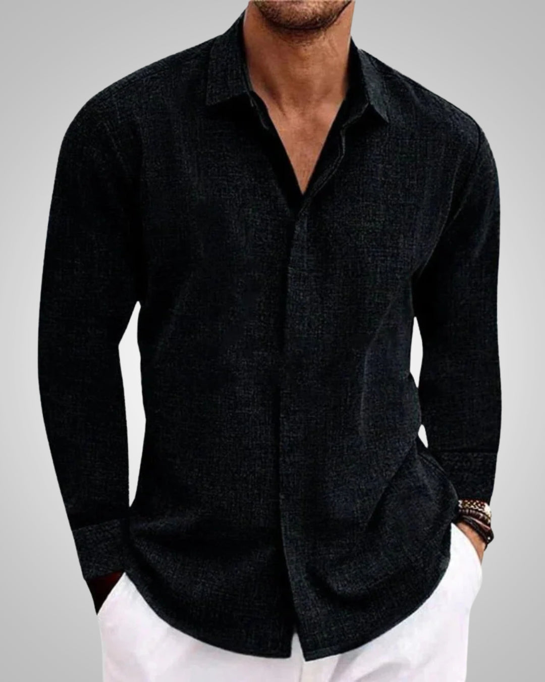Alex | Men's Summer Long Sleeves Linen Shirt