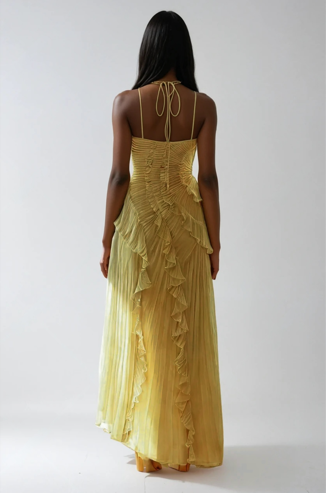 Chloe | Women's Embroidered Halterneck Maxi Dress