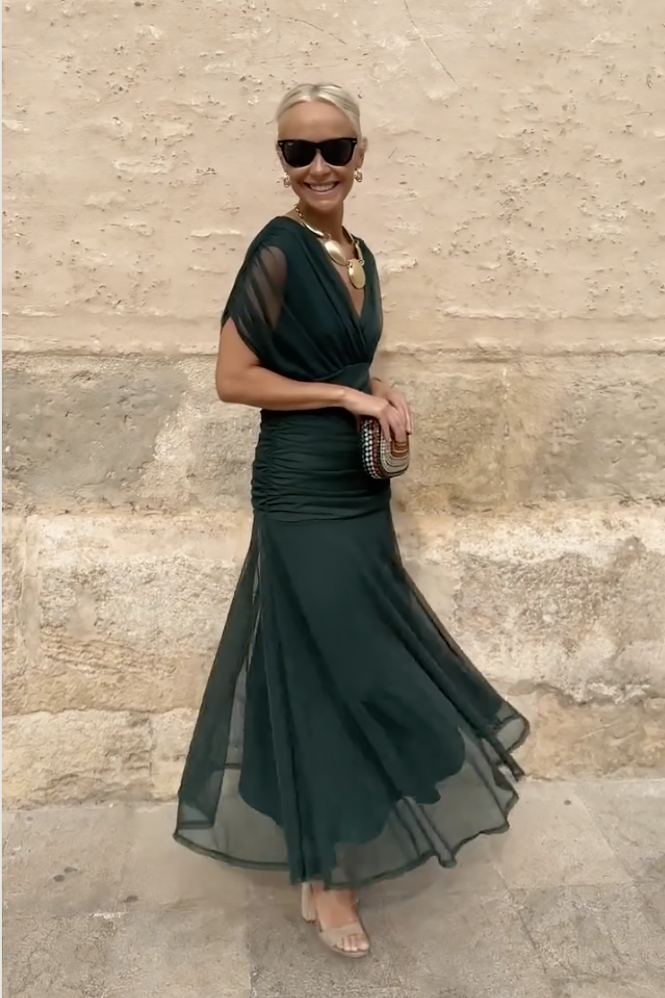 Elspeth | Women's Chiffon Summer Off Shoulder Maxi Dress