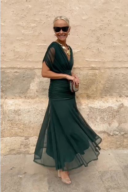 Elspeth | Women's Chiffon Summer Off Shoulder Maxi Dress