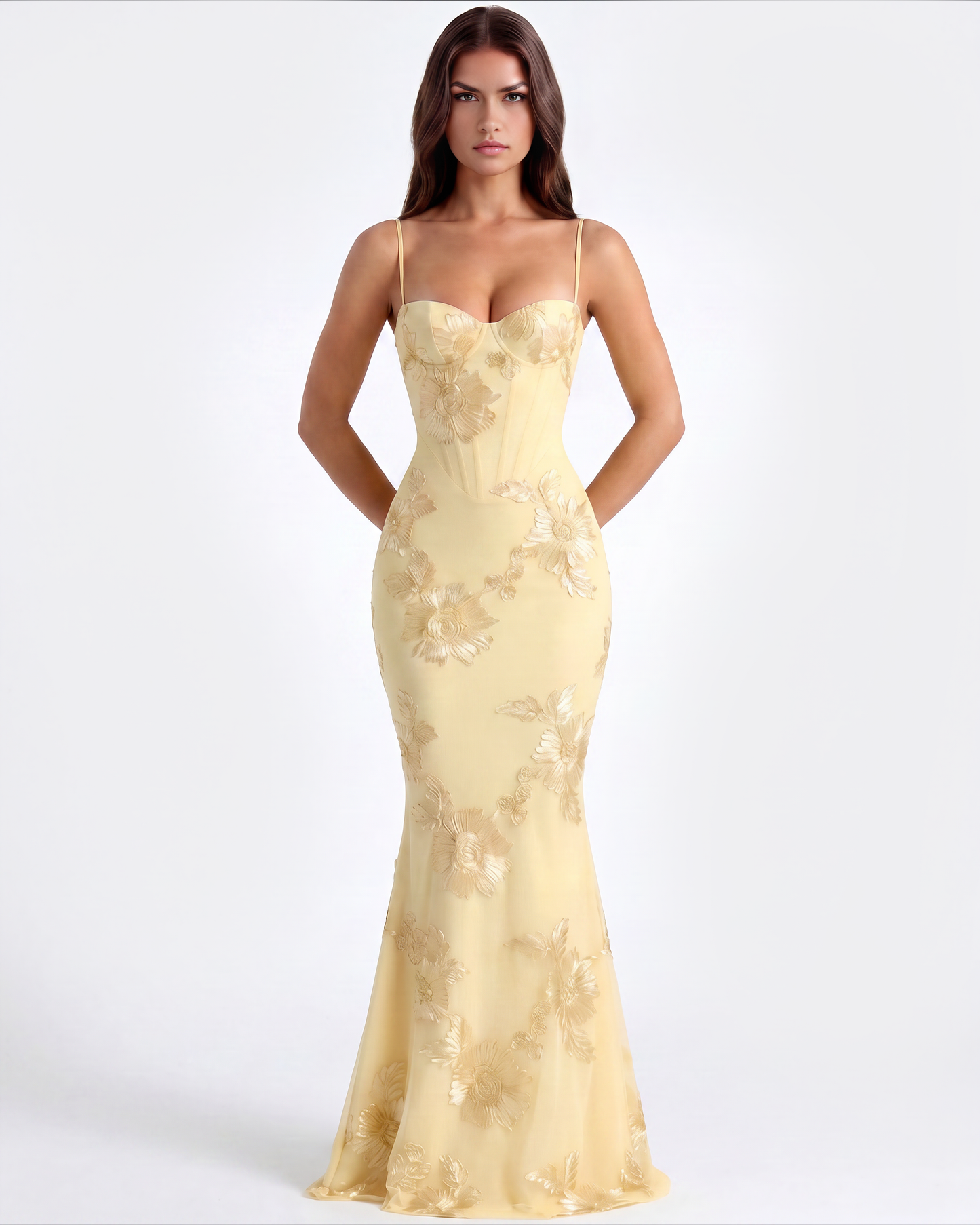 Amelie | Women's Embroided Formal Wedding Guest Dress