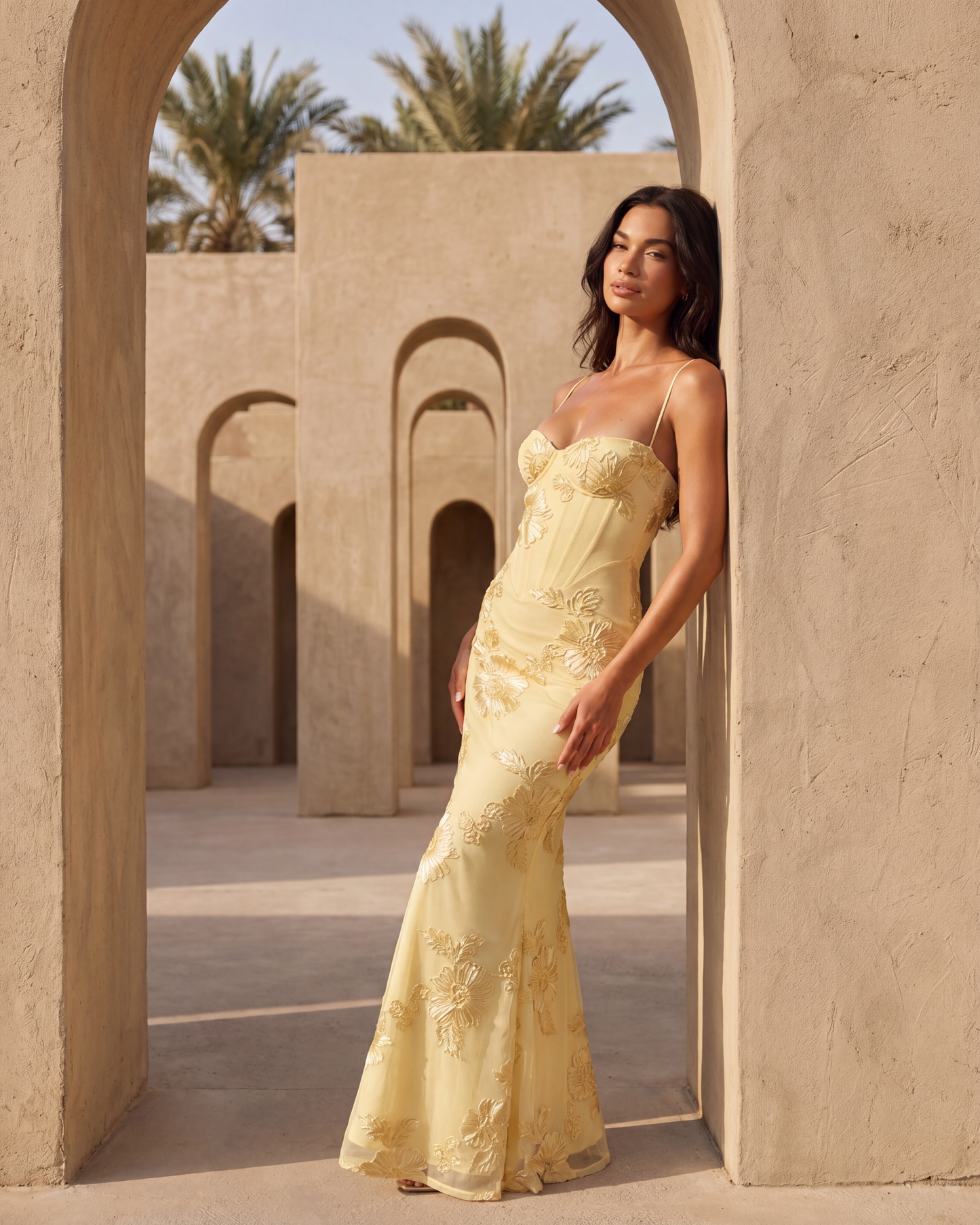 Amelie | Women's Embroided Formal Wedding Guest Dress