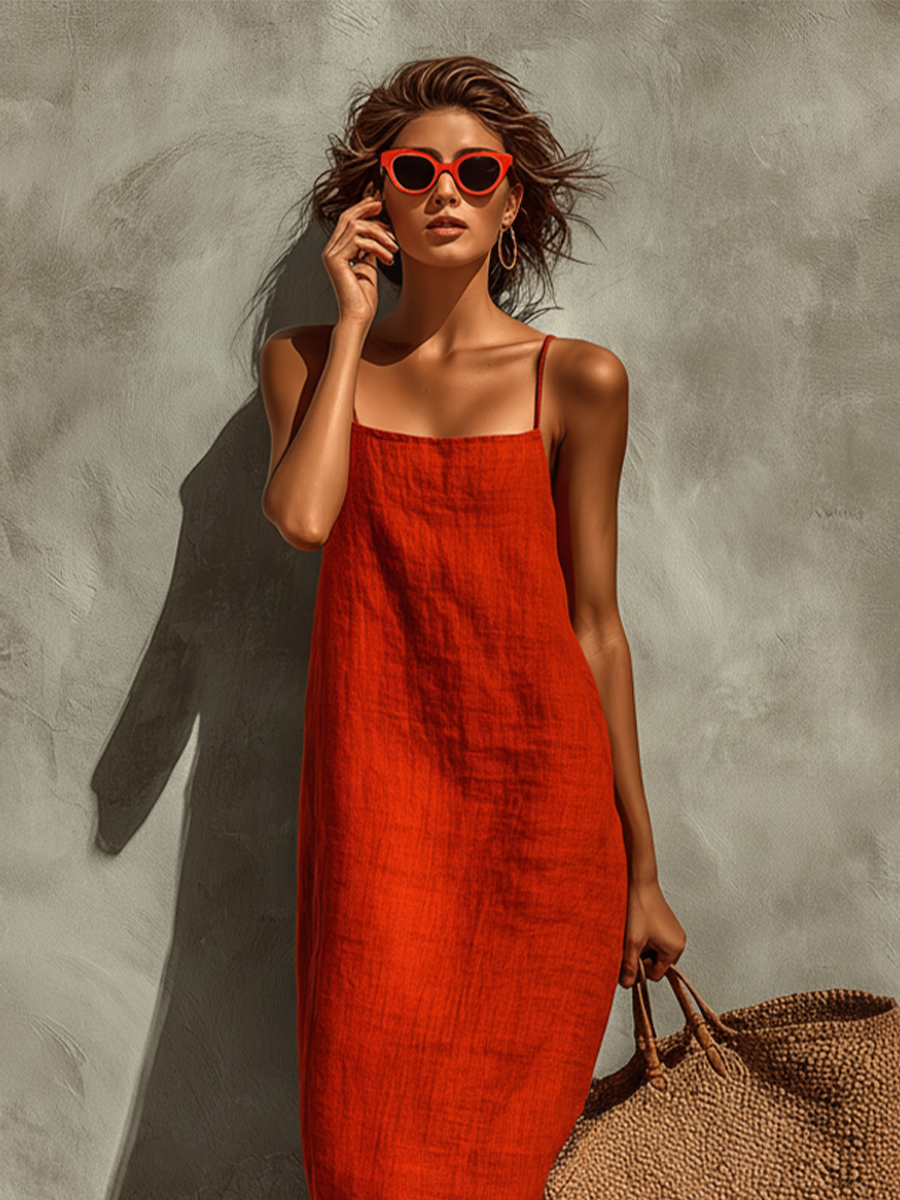 Rachel | Women's Summer Maxi Spaghetti Strap Dress