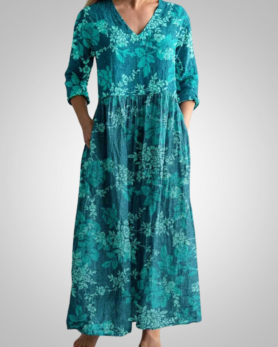 Rosina | Women's Casual V-neck Midi Dress