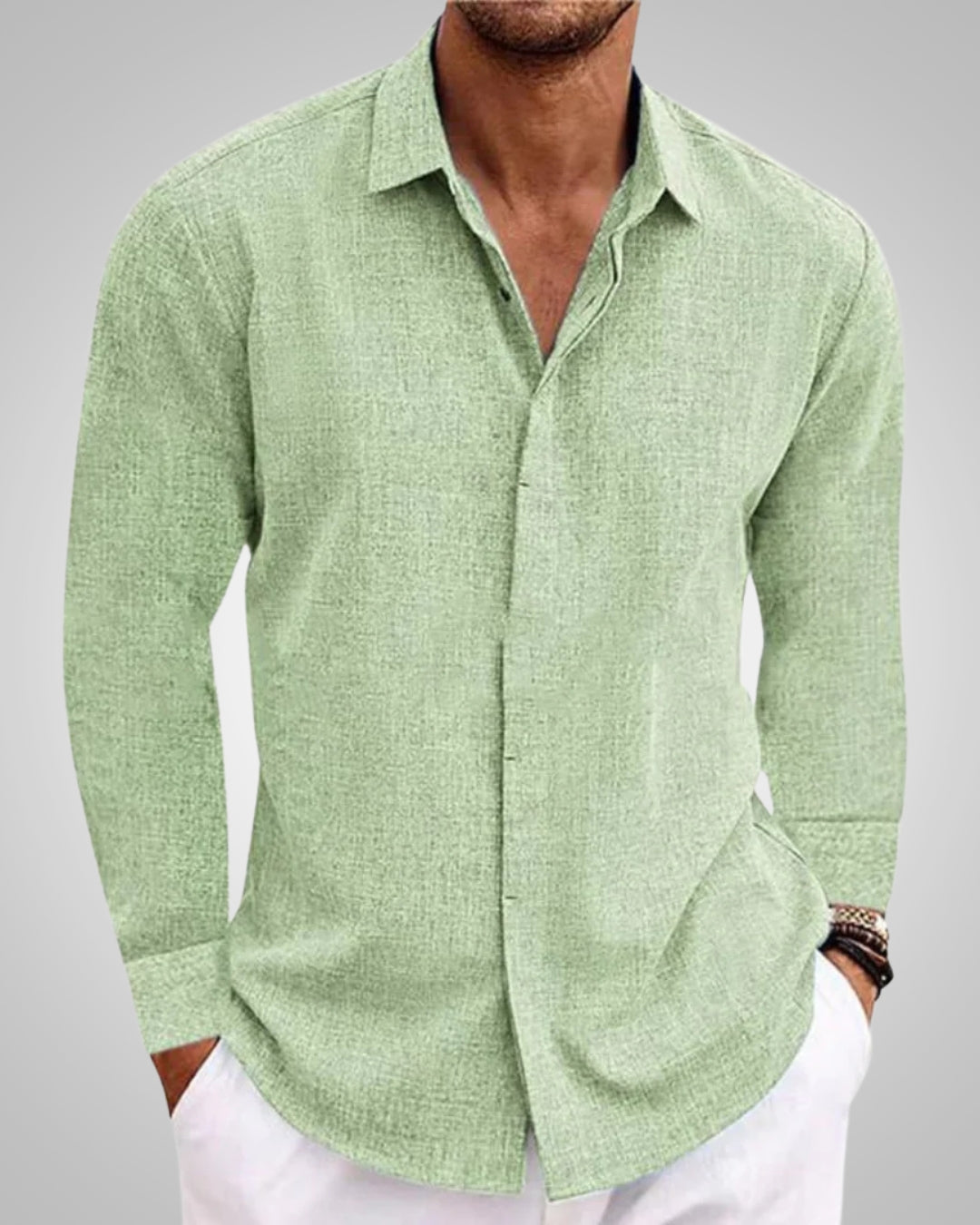Alex | Men's Summer Long Sleeves Linen Shirt