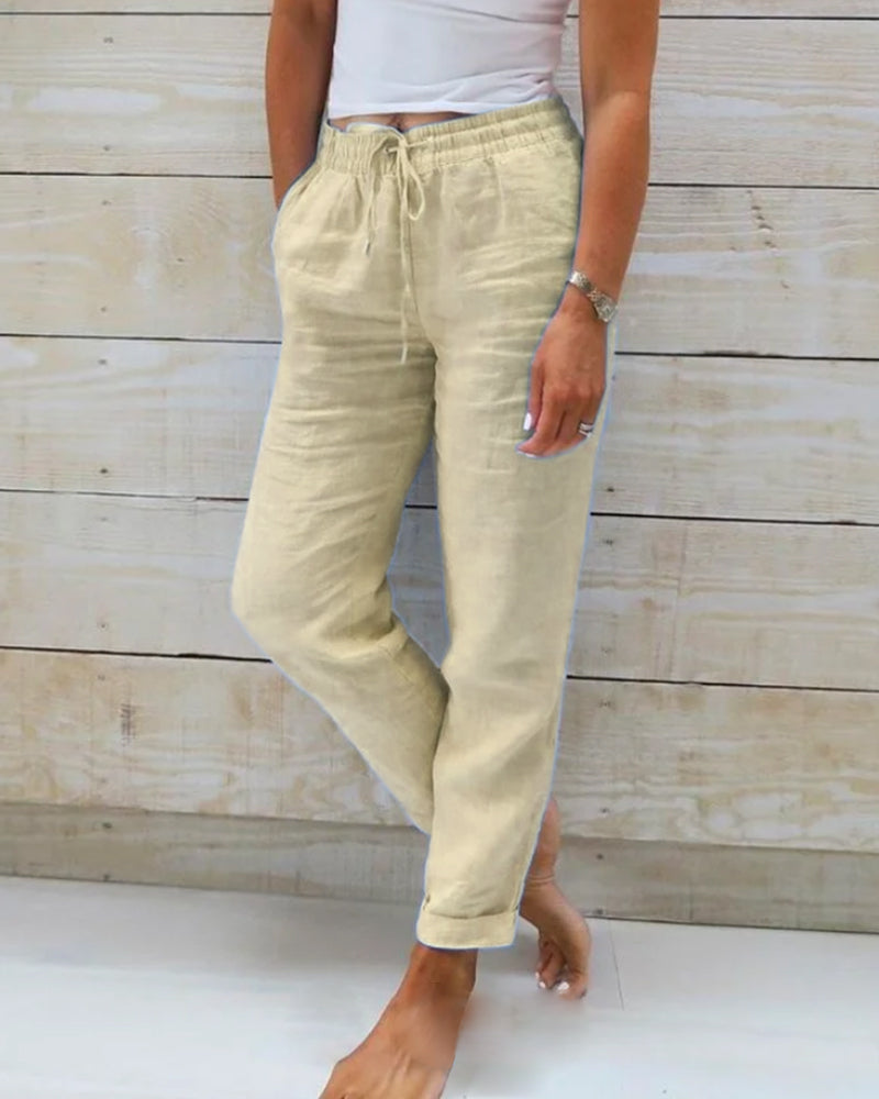 Zara | Women’s Cuffed Hem Summer Jogger Trousers