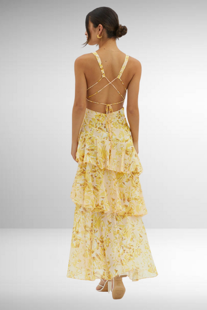 Solveig | Women’s Elegant Summer V-Neck Maxi Dress