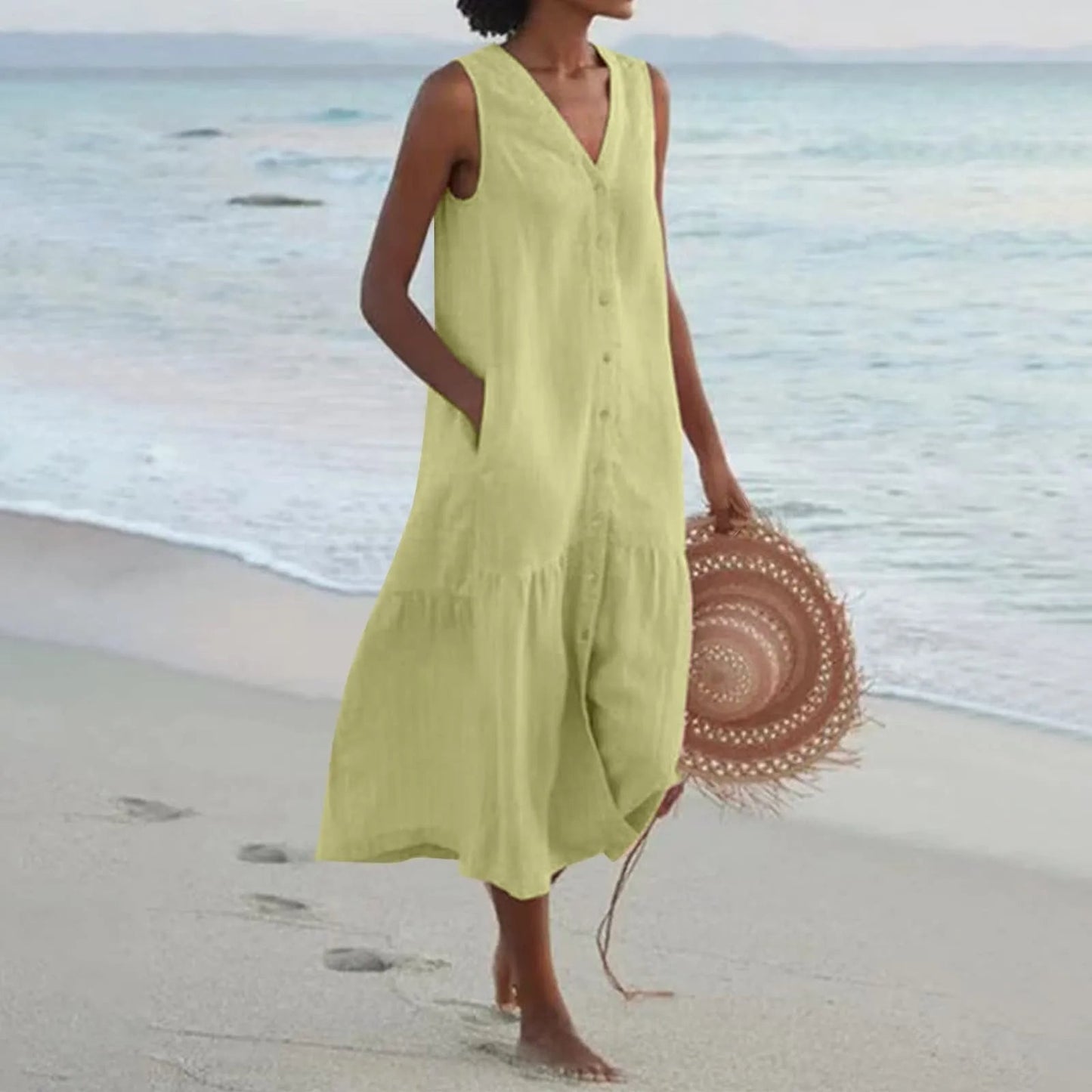 Vienna | Women's Casual Beach Dress With Tummy Coverage