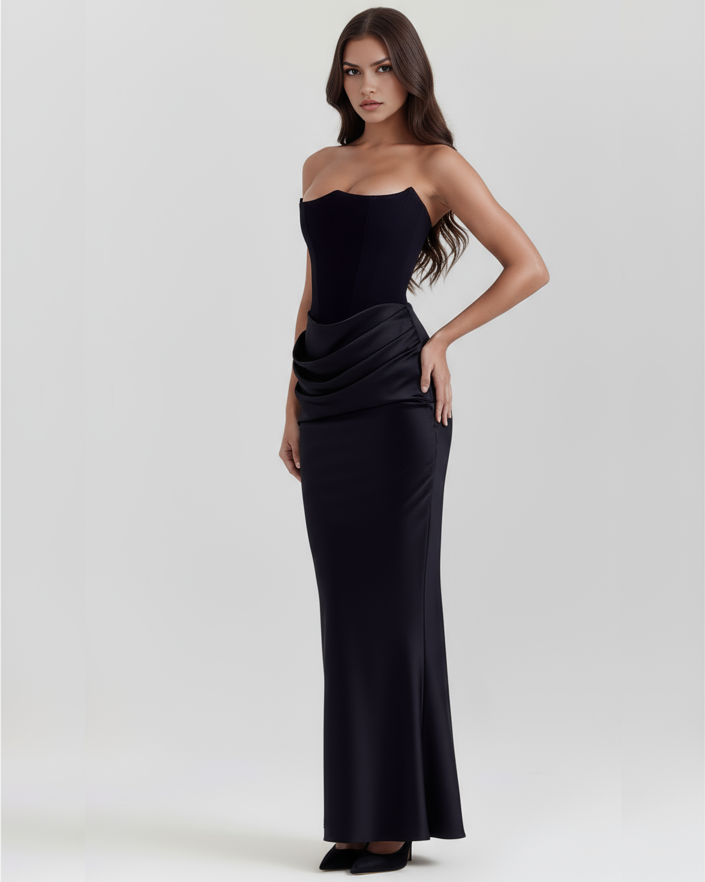 Sarah | Women's Evening Satin Corset Dress
