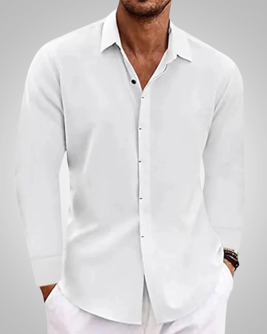 Alex | Men's Summer Long Sleeves Linen Shirt