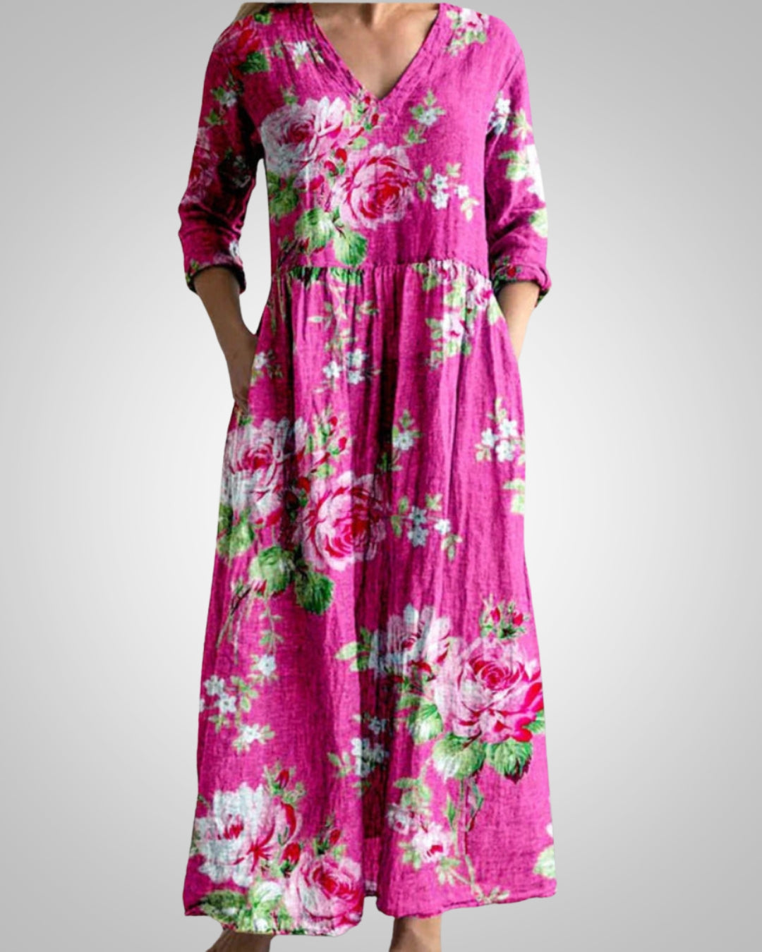 Rosina | Women's Casual V-neck Midi Dress