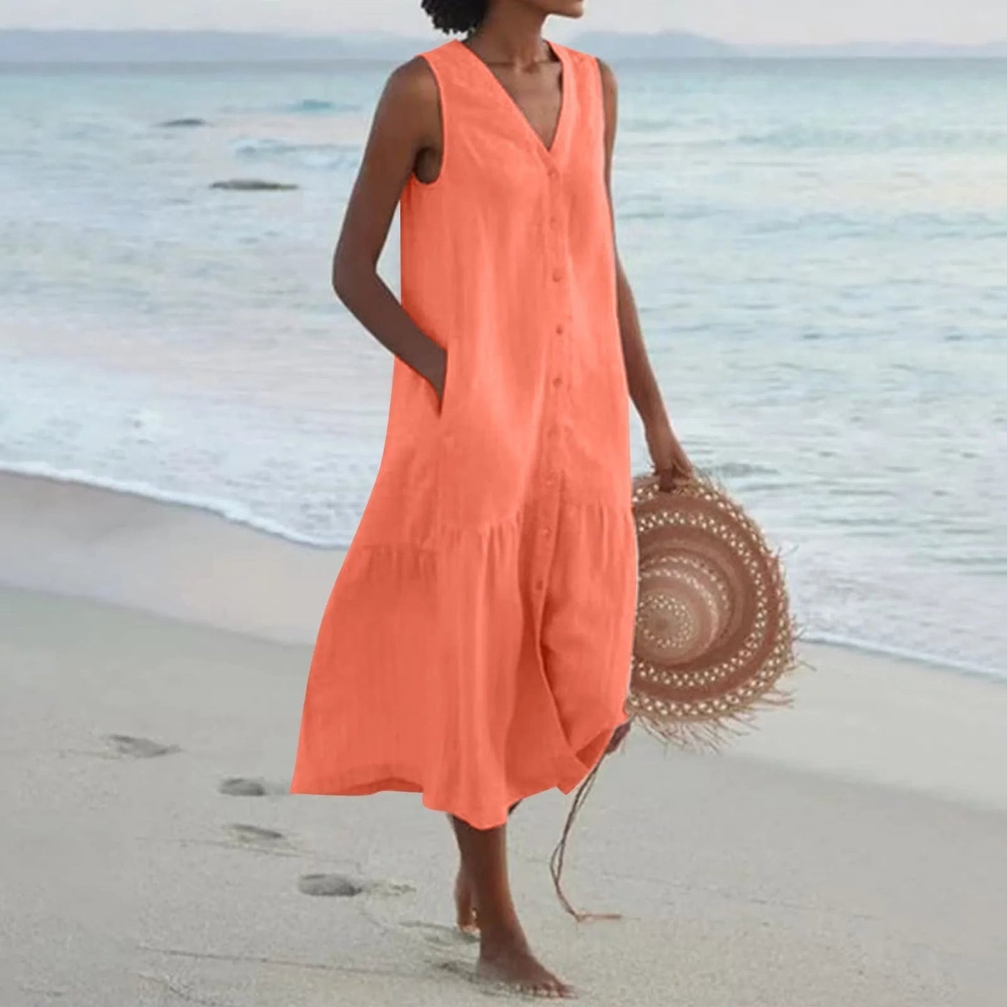 Vienna | Women's Casual Beach Dress With Tummy Coverage