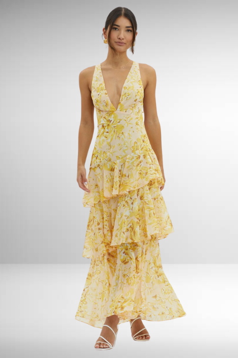 Solveig | Women’s Elegant Summer V-Neck Maxi Dress