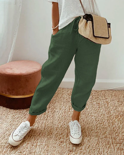 Magda | Women’s striped Casual Summer Trousers