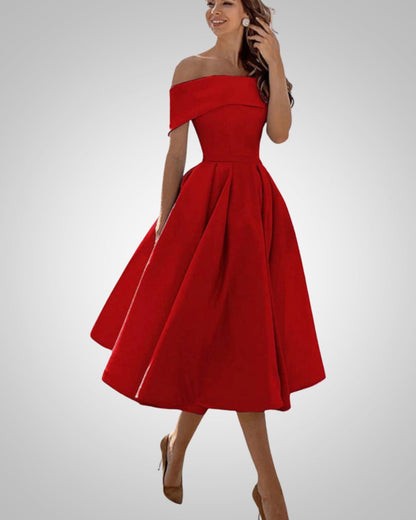 Peppa | Women’s Elegant Summer Off-Shoulder Dress