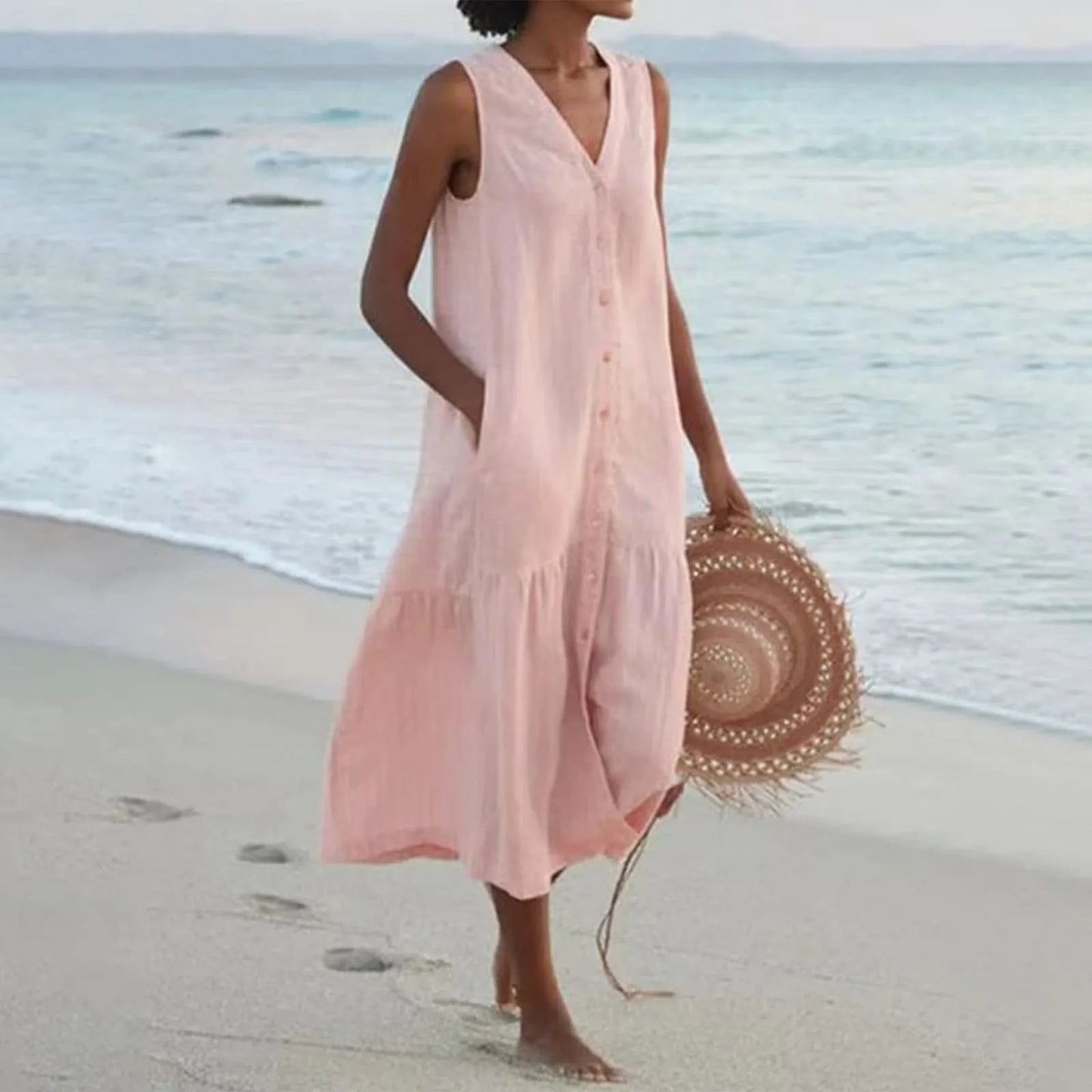 Vienna | Women's Casual Beach Dress With Tummy Coverage