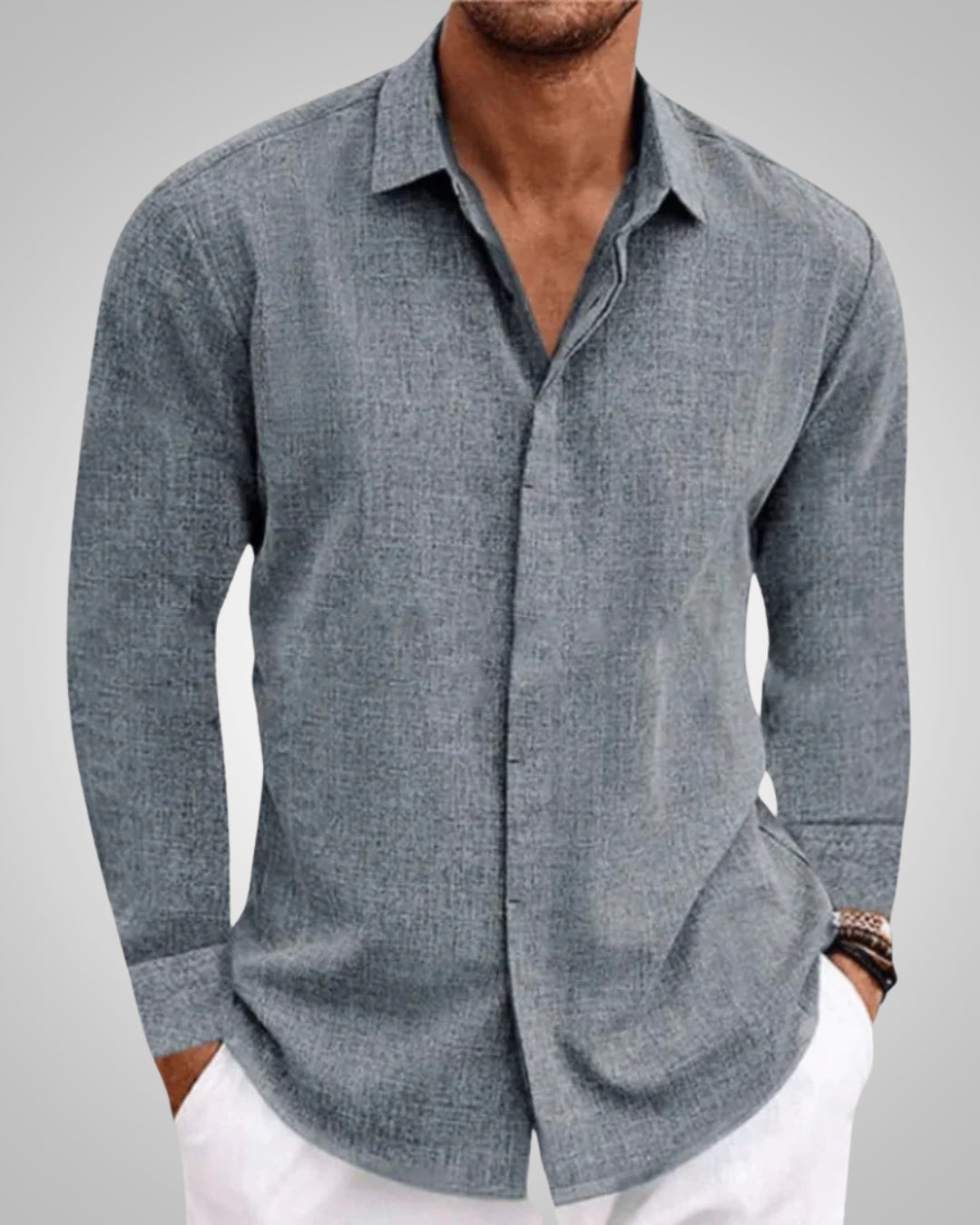 Alex | Men's Summer Long Sleeves Linen Shirt