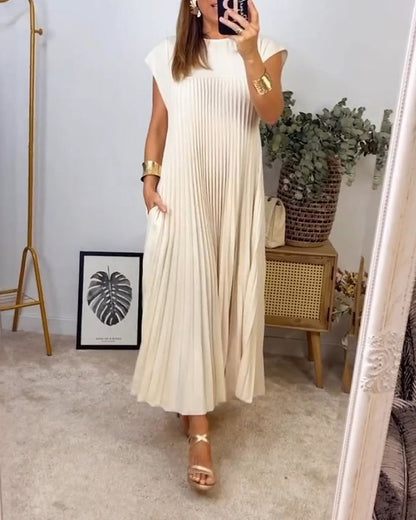 Claire | Women's Elegant Pleated Maxi Dress