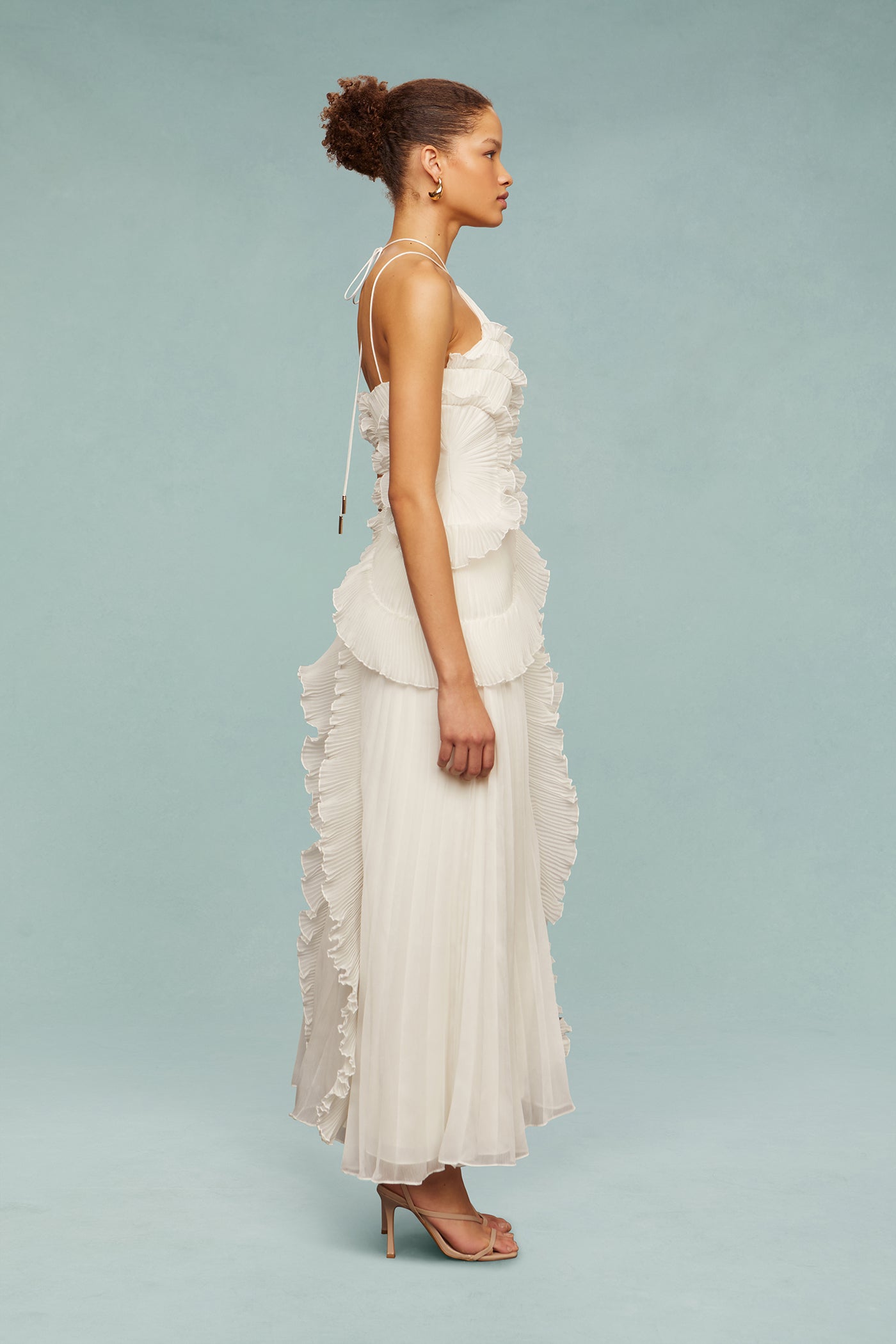 Chloe | Women's Embroidered Halterneck Maxi Dress