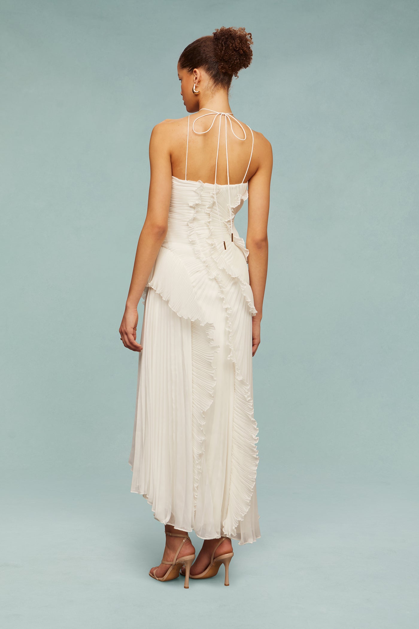 Chloe | Women's Embroidered Halterneck Maxi Dress