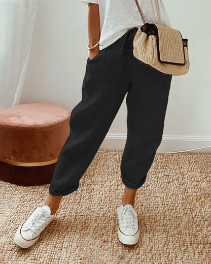 Magda | Women’s striped Casual Summer Trousers