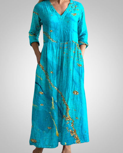 Rosina | Women's Casual V-neck Midi Dress