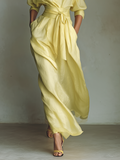 Camilla | Women's Summer Yellow Maxi Dress