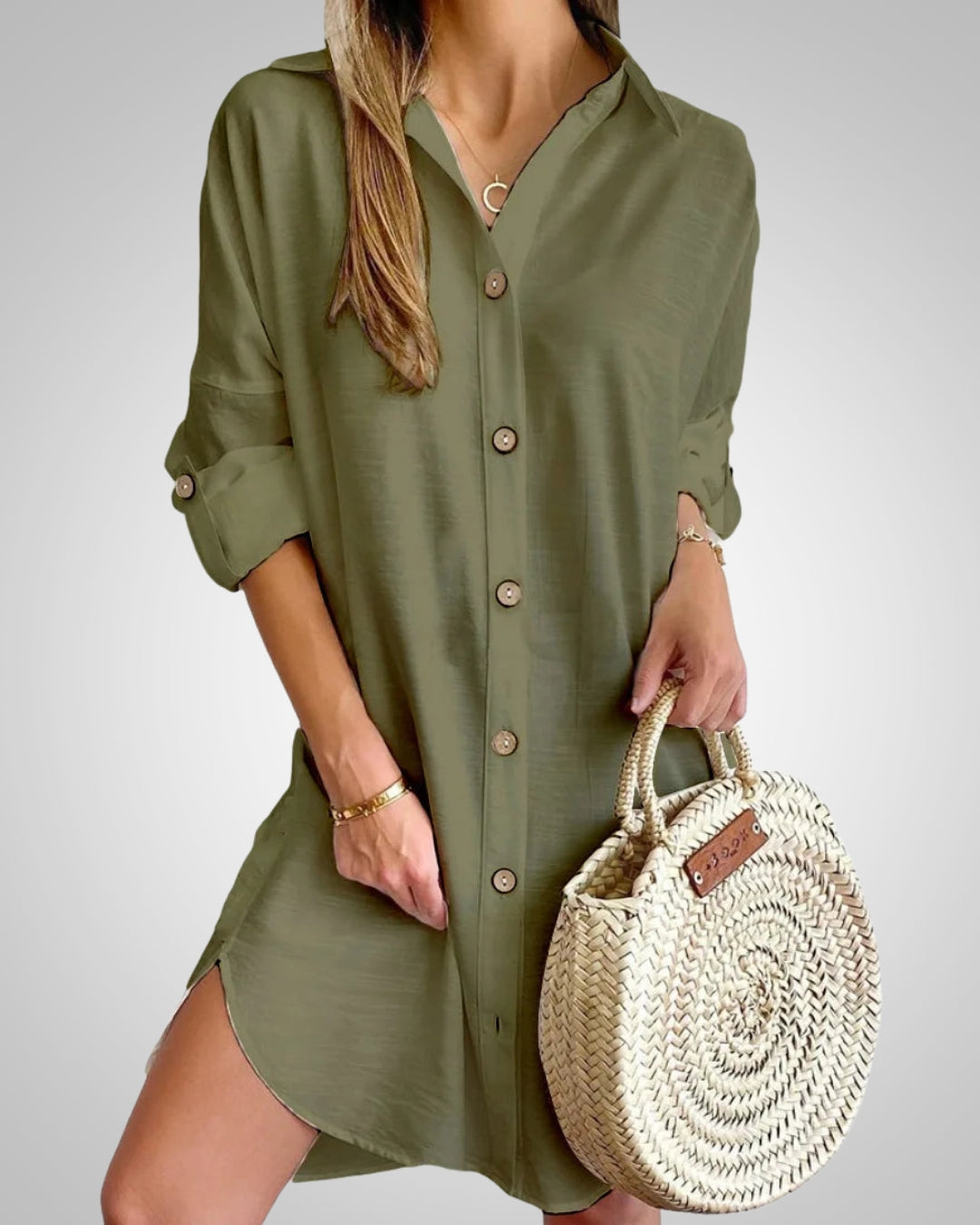 Skye | Women's Relaxed Button Shirt Dress