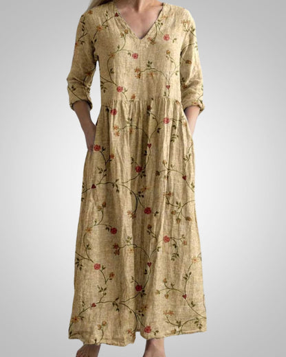 Rosina | Women's Casual V-neck Midi Dress
