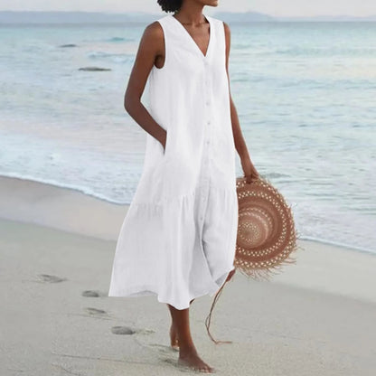 Vienna | Women's Casual Beach Dress With Tummy Coverage