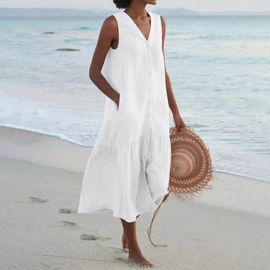Vienna | Women's Casual Beach Dress With Tummy Coverage