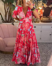 Abigail | Women's Floral V-neck Maxi Dress