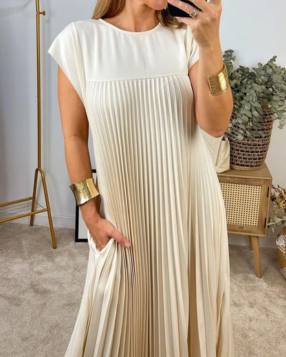 Claire | Women's Elegant Pleated Maxi Dress